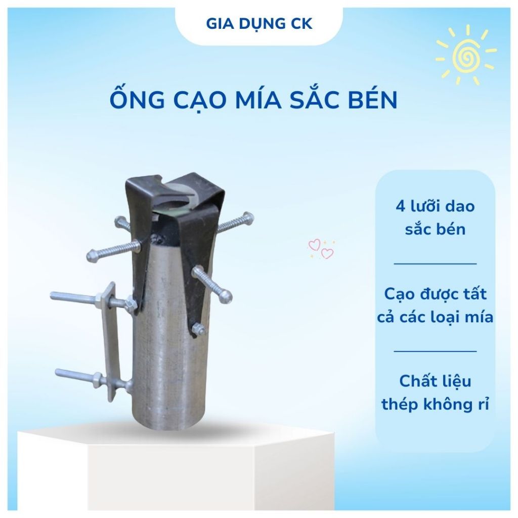 Ống cạo mía cả cây 4 lưỡi tiện dụng siêu sắc siêu bền