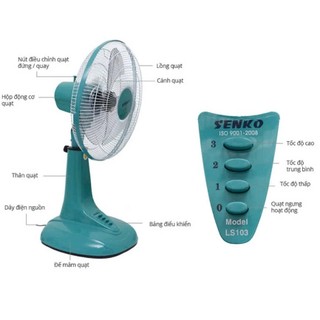 Quạt Lửng Senko LS1630-Hàng CHính Hãng _Bh 2 năm-giao màu ngẫu nhiên