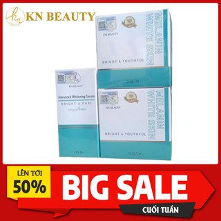 (Chính hãng) Combo Kem và Serum Dưỡng Trắng sạch Nám KN Beauty hộp 25 gram