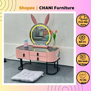 [TẶNG ĐỆM GHI] Bàn phấn thông minh có loa sạc tích hợp đèn led, sạc USB - Bàn trang điểm ngồi bệt nhỏ gọn tiện nghi