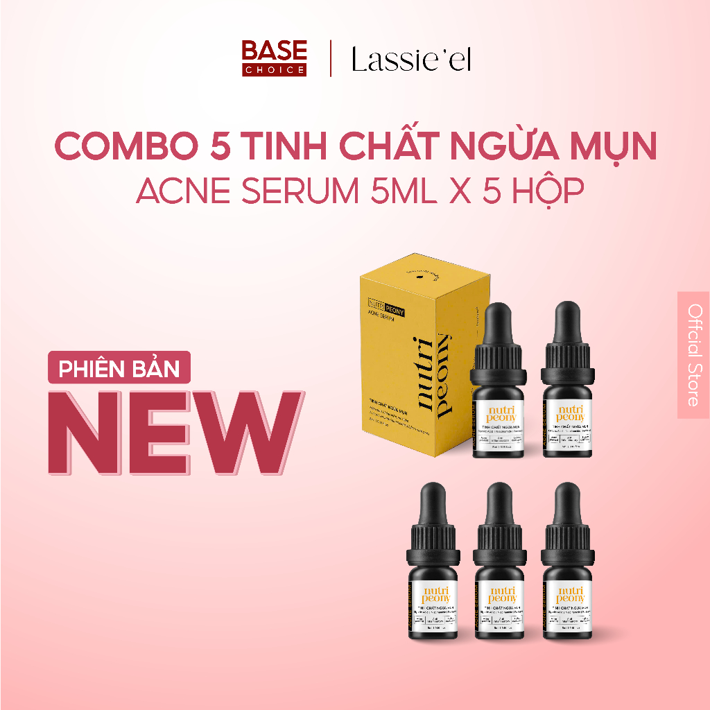 Combo 5 tinh chất serum ngừa mụn giảm viêm mờ thâm Nutri Peony 5ml Việt Nam