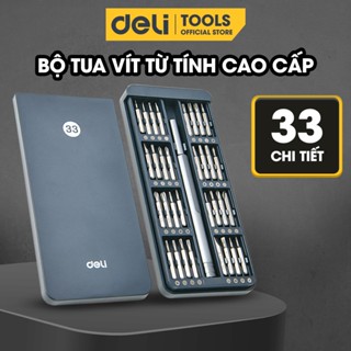 BỘ TUA VÍT 10-33 CHI TIẾT ĐẦU VÍT TỪ TÍNH DELI TOOLS CAO CẤP - CHẤT LIỆU THÉP CHỐNG GỈ TIỆN LỢI DÙNG