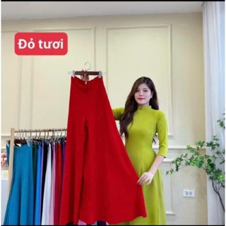 Quần Váy Mặc Aó Dài - Quần Lụa Mỹ - Quần ống rộng-Chất Liệu Lụa Mỹ Mềm Mịn Chống Nhăn