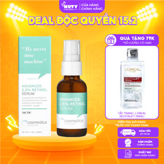 EXP 10.2025  Tinh Chất Làm Trẻ Hóa Da Cosmedica 2.5% Retinol Facial Serum 30ml