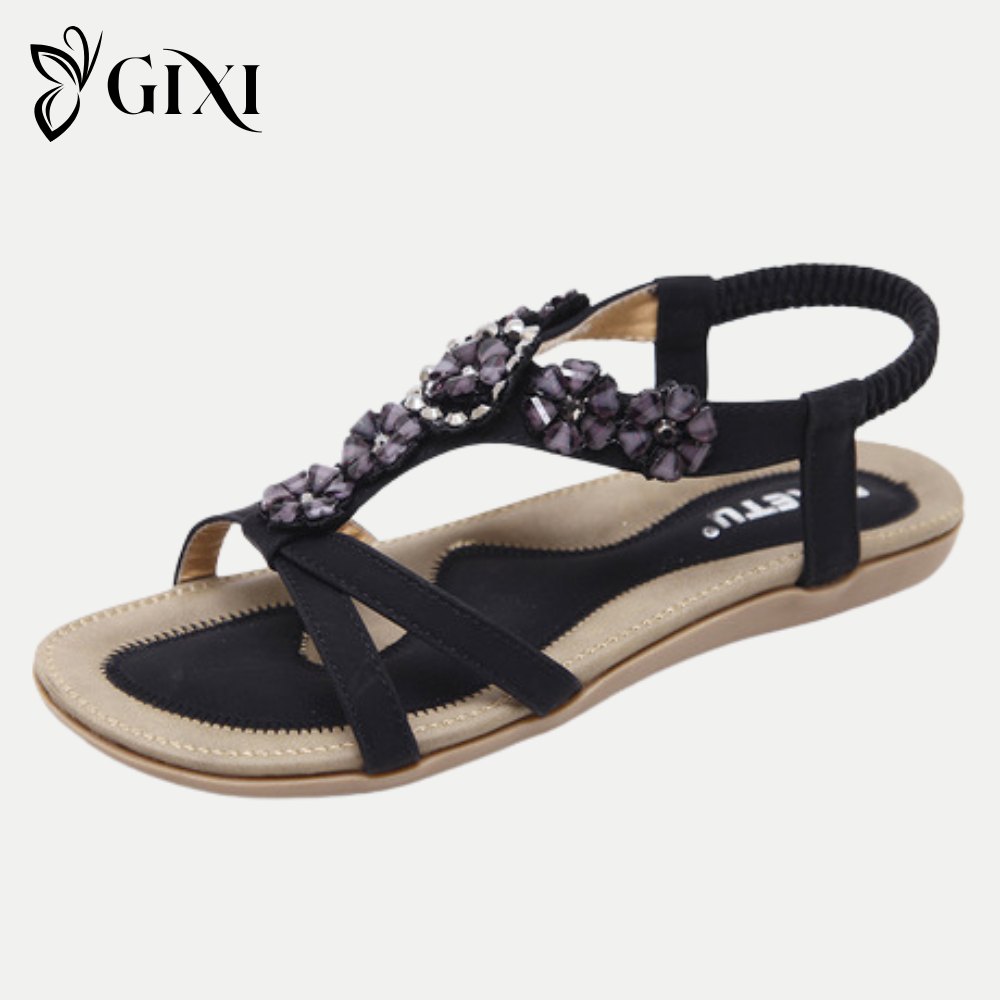 Sandal nữ quai hậu đính đá Siketu thời trang,phong cách Boho điệu điệu (M560).