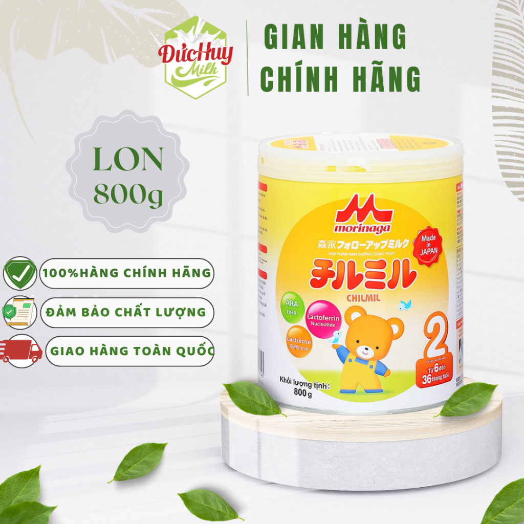 [CHÍNH HÃNG]  Sữa Morinaga Chilmil số 2 Nhật Bản 800g bé tiêu hóa khỏe, đề kháng vững