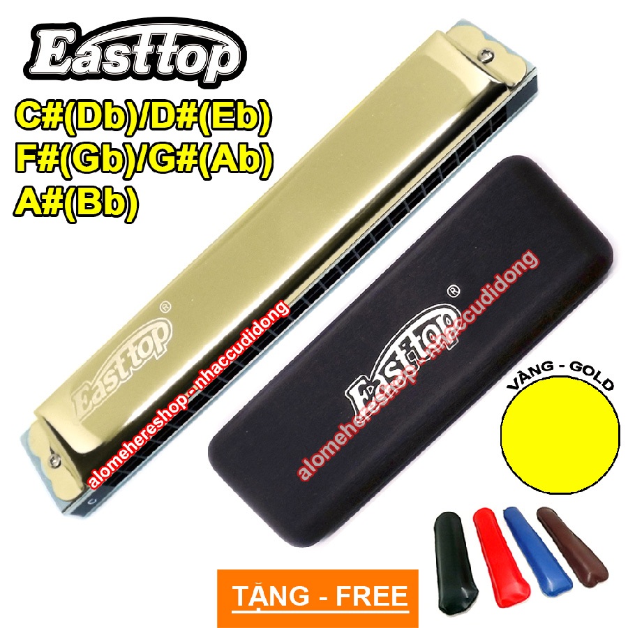 Harmonica Tremolo Easttop T2403 5 Tones Giáng Db/Eb/Gb/Ab/Bb