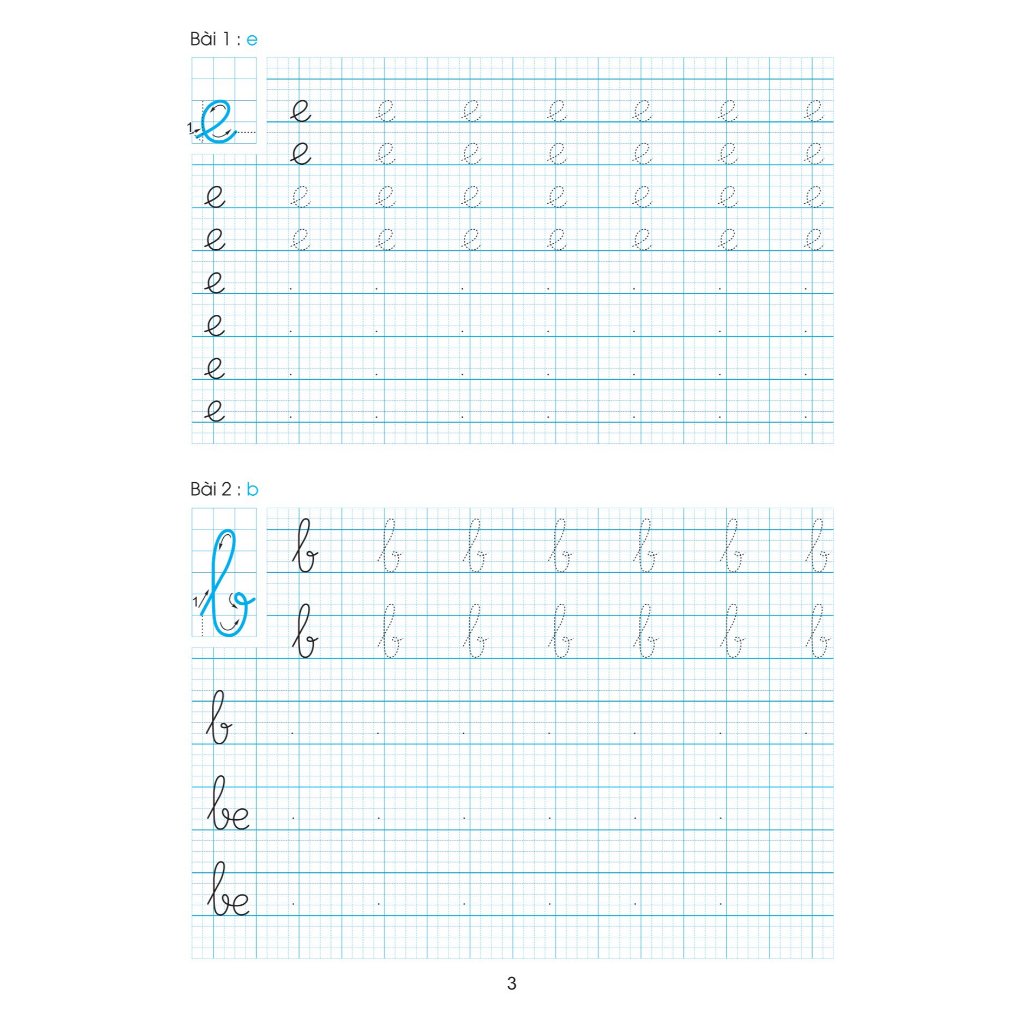 Bộ 46 trang Bài luyên viết chữ đẹp lớp 1 (in Trắng đen), tập luyện viết chữ đẹp tiểu học