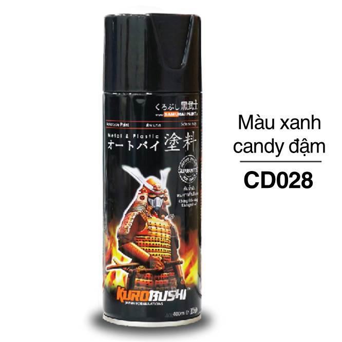 Sơn Xịt CD028* _ Sơn Xịt Xe, Đồ Gia Dụng Samurai CD028* Màu Xanh Candy Đậm _ Candy Dark Green