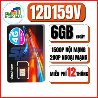 SIM 4G Vinaphone  VD149 , U1500 , 12BIG50Y, D500 , 12D159V - 500GB/T - TRỌN GÓI 12T - SIM NGỌC MAI