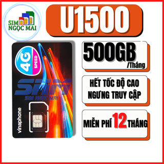Sim 4G Vinaphone VD149 , 12D159V - D500 - 12BIG50Y - U1500 - Miễn Phí 500Gb - Trọn Gói 12 Tháng - Sim Ngọc Mai