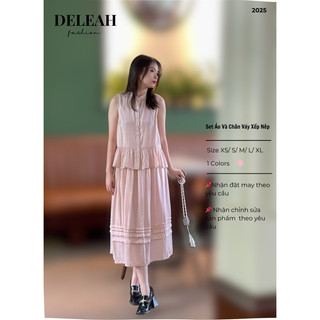 De Leah - Set Áo Và Chân Váy Xếp Nêp - Thời Trang Thiết Kế