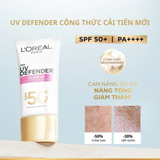   Chính Hãng  Kem Chống Nắng Sáng Da Loreal UV Defender Glow Up Daily Sunscreen SPF50+ PA ++++ 50ml  Skincare Nữ  Nam  