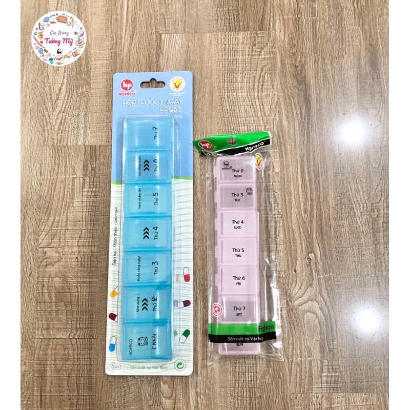 [Chính Hãng HOFACO] Hộp Chia Thuốc 7 Ngày Size Lớn/ Nhỏ, Hộp Nhắc Nhở Uống Thuốc - giadungtuongmy