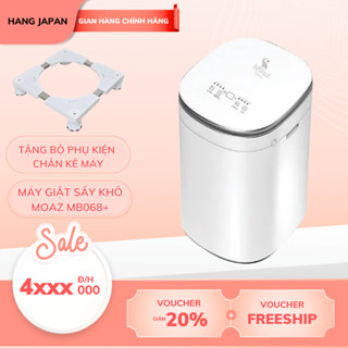 Máy giặt mini sấy khô quần áo cho bé Moazbebe MB068/ MB036 đa năng có 8 chế độ giặt - BH 12 THÁNG