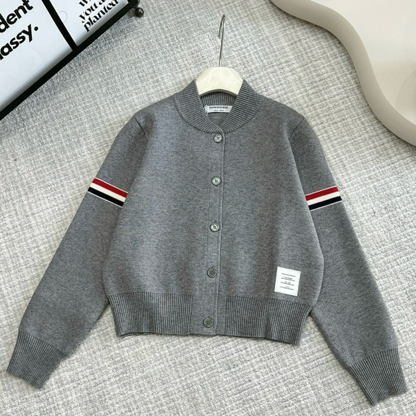 Áo Khoác Cadigan, Áo Len Cardigan nữ Thôm Brao Cổ Tròn Tay Kẻ Dễ Thương Phong Cách Hàn Quốc Nhẹ Nhàng 2025 | BigBuy360 - bigbuy360.vn