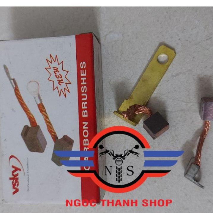 Bộ chổi than đề, chổi than Mô tơ đề mô tô Suzuki GD110, GT125 ...-NTS