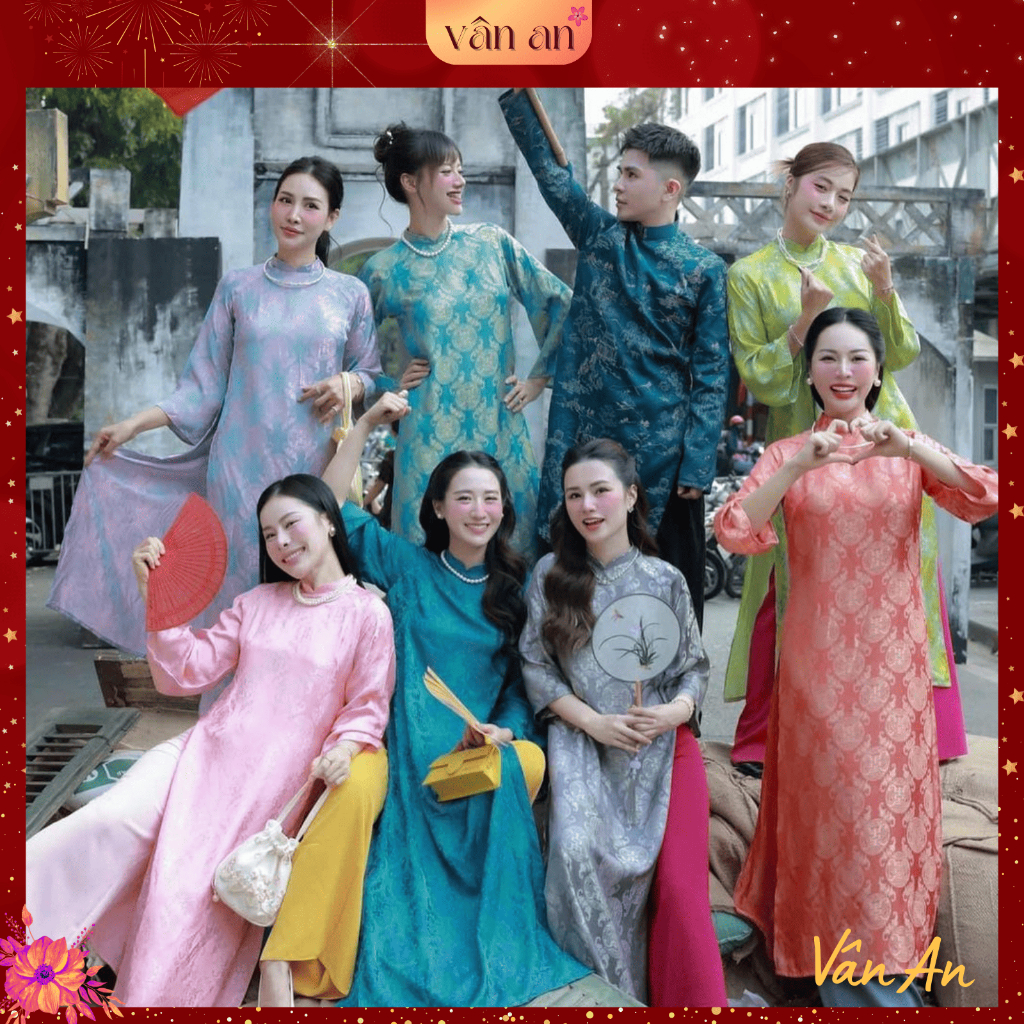 [VÂN AN - SẴN HÀNG Áo Dài Gấm Thọ Dơi - Cách Tân Dáng Suông Nữ Trẻ Trung, Cho Các Nàng Thơ Diện Sự K