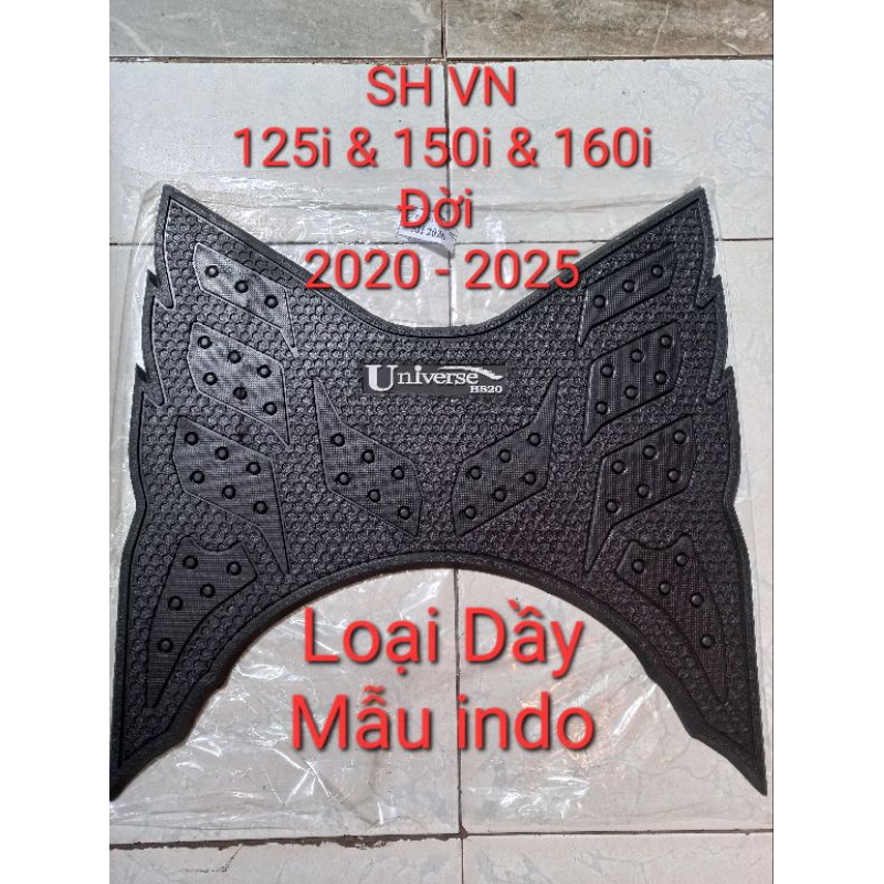 Thảm lót chân xe sh 125i&150i&160i đời 2020-2025 mẫu indo ( loại dầy )