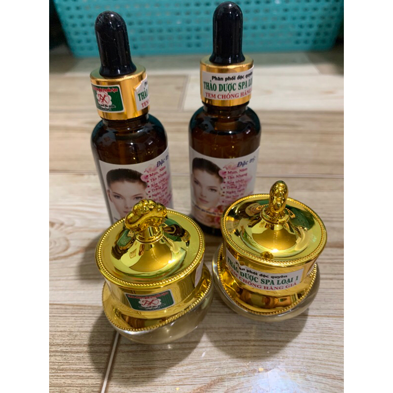 2 Combo Kem Face Và Serum Tái Tạo Da Gia Truyền Giúp Da Căng Bóng Mịn Màng Sạch Nám Mụn Tàn Nhang