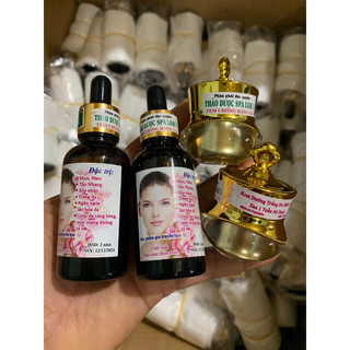 2 Combo Kem Face Và Serum Tái Tạo Da Gia Truyền Giúp Da Căng Bóng Mịn Màng Sạch Nám Mụn Tàn Nhang