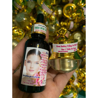 2 Combo Kem Face Và Serum Tái Tạo Da Gia Truyền Giúp Da Căng Bóng Mịn Màng Sạch Nám Mụn Tàn Nhang
