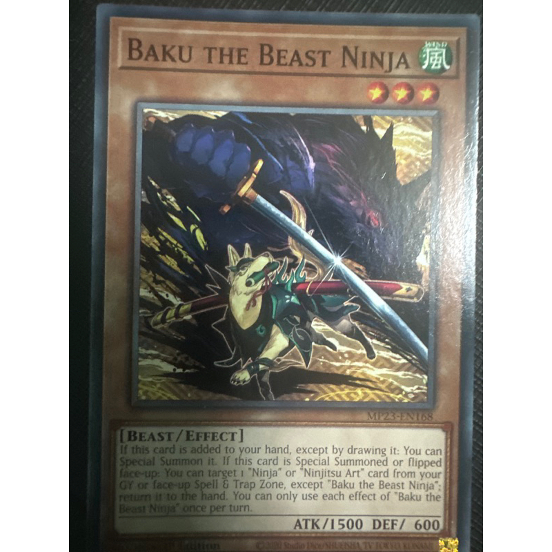 bài yugioh: baku, the beast ninja