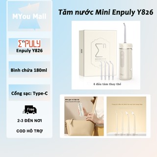 Tăm Nước  ENPULY Y826/M6/ML8 Plus 3 Chế Độ 180ml Tặng Kèm 4 Đầu Phun Bảo Hành 1 Đổi 1-Thể Sạc Lại Tiện Lợi