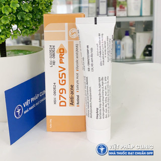 D79 GSV Cream/Plus/Pro Giảm Mụn Trứng Cá, Mụn Lưng, Dày Sừng Nang Lông 15g/20g