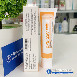 D79 GSV Cream/Plus/Pro Giảm Mụn Trứng Cá, Mụn Lưng, Dày Sừng Nang Lông 15g/20g