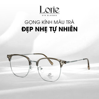 Kính mắt nam nữ LORIE, gọng kính chất liệu kim loại cao cấp, chống ánh sáng xanh, kiểu dáng thời trang hàn quốc - L132