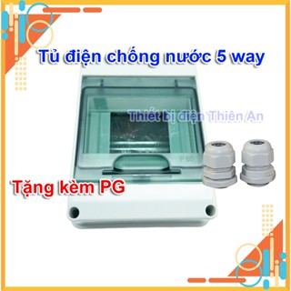  Tủ điện nhựa ABS lắp nổi chống nước 5 Way Hộp tủ điện nhựa ABS chống bụi chống va đập kèm PG 