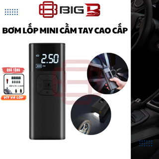 Máy Bơm Lốp Ô Tô Mini Cầm Tay CHÍNH HÃNG Bơm Có Màn Hình Điện Tử Kiêm Sạc Dự Phòng Siêu Khỏe BIG B OFFICIAL