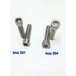  set từ   2-10   con ốc lục giác inox 304 và inox 201 M4 M5 M6 M8 M10 M12 M14 