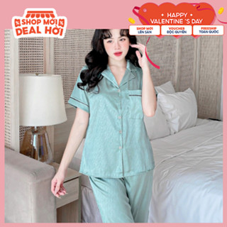 Đồ bộ lửng nữ pijama mặc nhà , đồ ngủ nữ lụa xước cao cấp có bigsize