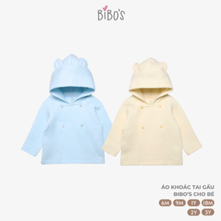 Áo Khoác Cho Bé Gái, Bé Trai Tai Gấu Bibo's Chất Cottton Dày Dặn Êm Ái An Toàn Cho Làn Da Của Bé
