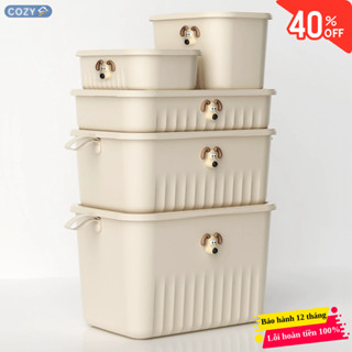  Hộp Nhựa Đựng Đồ Có Nắp – Hộp Đựng Quần Áo Đồ Chơi Đa Năng Hình Cún Dễ Thương 