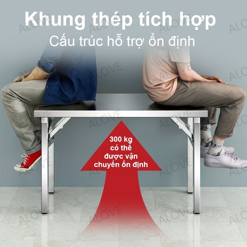 ALOVE Bàn Gấp Inox Chống Gỉ Đa Năng Phù Hợp Cho Văn Phòng Nhà Bếp Ngoài Trời Chất Liệu Hợp Kim Titan | BigBuy360 - bigbuy360.vn