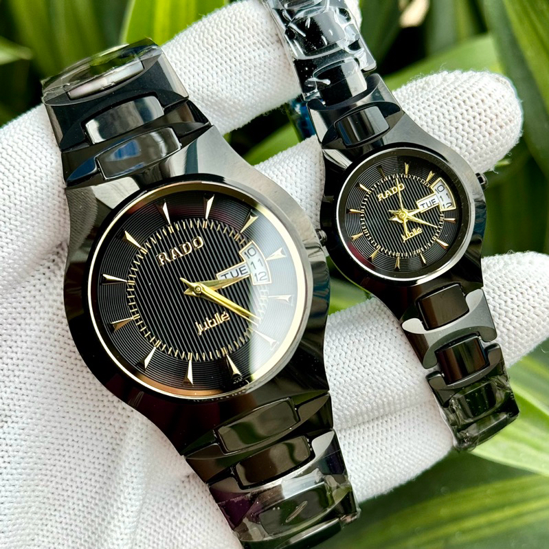 Đồng hồ cặp RD đúc đá sapphire nguyên khối bền màu, máy pin chuẩn Nhật, chống nước tốt