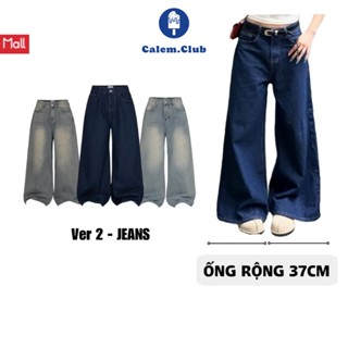 Quần Jeans Ống Rộng Ver 2 WIDE LEG  Calem.Club tôn dáng cạp cao form unisex nam nữ