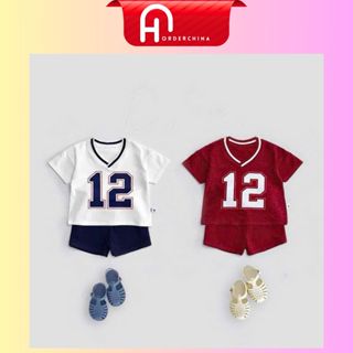 Set 2 bộ quần áo bòng chày số 12 cho bé trai thoải mái vận động thấm hút mồ hôi - HNOrderChina