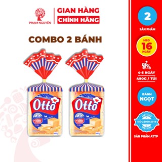 Combo 2 Túi Bánh Sandwich tươi lạt Otto (490g/245g) | Bánh ăn sáng | Bánh mì tươi | Đồ ăn vặt