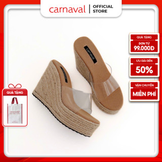 Dép xuồng đế cói Carnaval cao 10 phân siêu xinh - Nâng tầm phong cách, Tự tin tỏa sáng -HCH