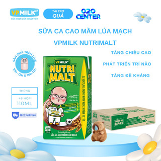   Thùng 48 hộp 110ml  Sữa tiệt trùng VPMilk Nutrimalt Vị Cacao  Mầm  Lúa Mạch 