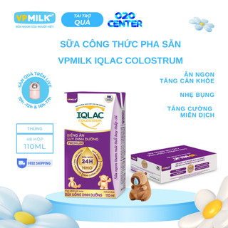   Thùng 48 hộp 110ml  Sữa pha sẵn IQLac Colostrum dinh dưỡng cho trẻ biếng ăn. 