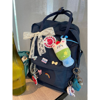 Có hoả tốc - Balo Kanken Navy Thêu Hoạ Tiết, Tặng Nơ Coquette Cho Nữ