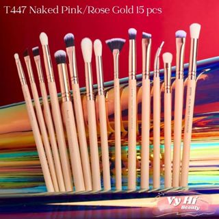 Set cọ Jessup T447 Naked Pink/Rose Gold 15 cây