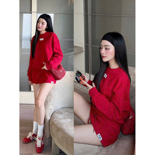 Set bộ nỉ chữ min min thêu nổi tay dài cao cấp