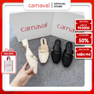  Dép sục nữ mũi vuông Carnaval gót vuông cao 3 phân - Nâng tầm phong cách - VS19 