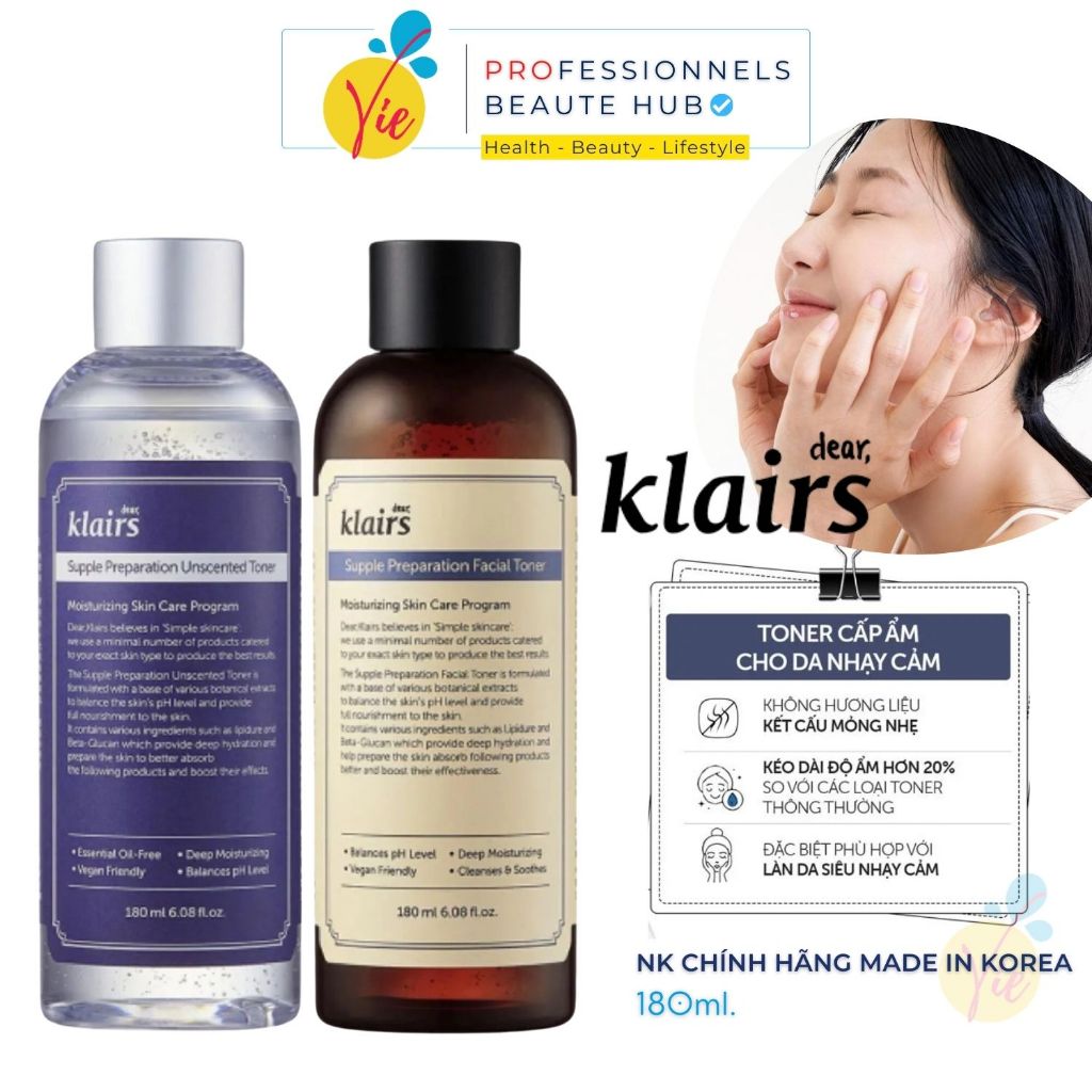 Toner Klairs - Nước Hoa Hồng Klairs Supple Preparation Toner 180ml